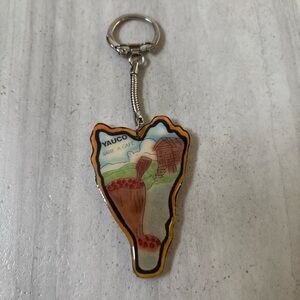 Vintage souvenir keychain from Yauco, Puerto Rico